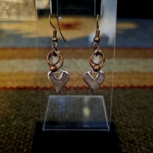 Elegant Silver Heart Earrings